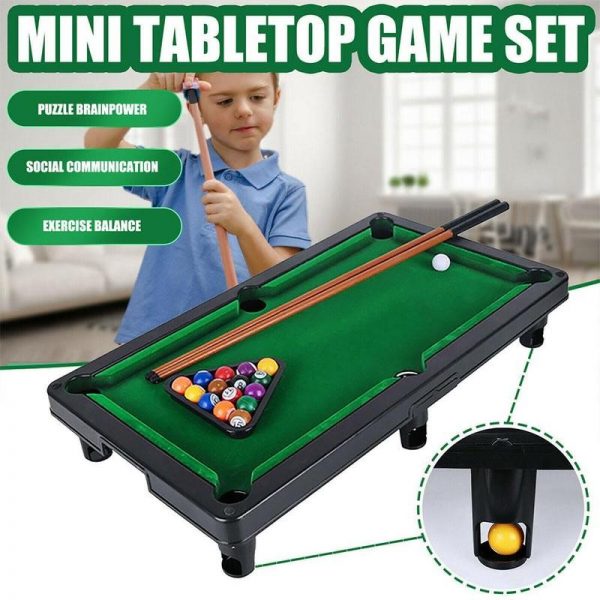 Mini Desktop Pool Table Billiard Tabletop Pool Toy Game Set Parent child Interaction Children Educational Toys 2 - Mini Billiard Table